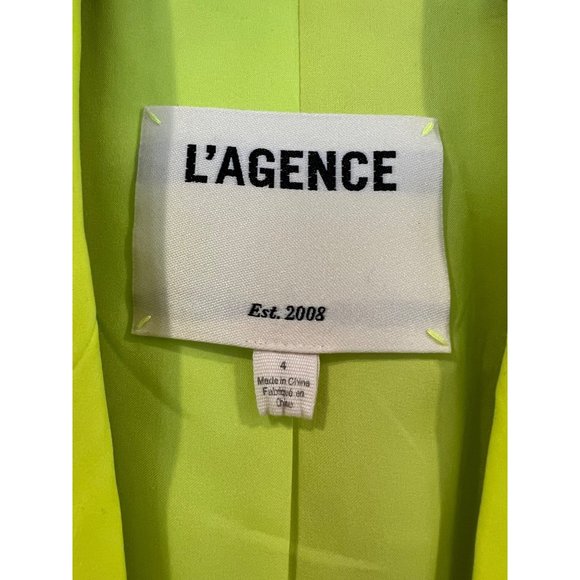 NWOT L'AGENCE Chamberlain Blazer in Chartreuse size 4 - Picture 6 of 10